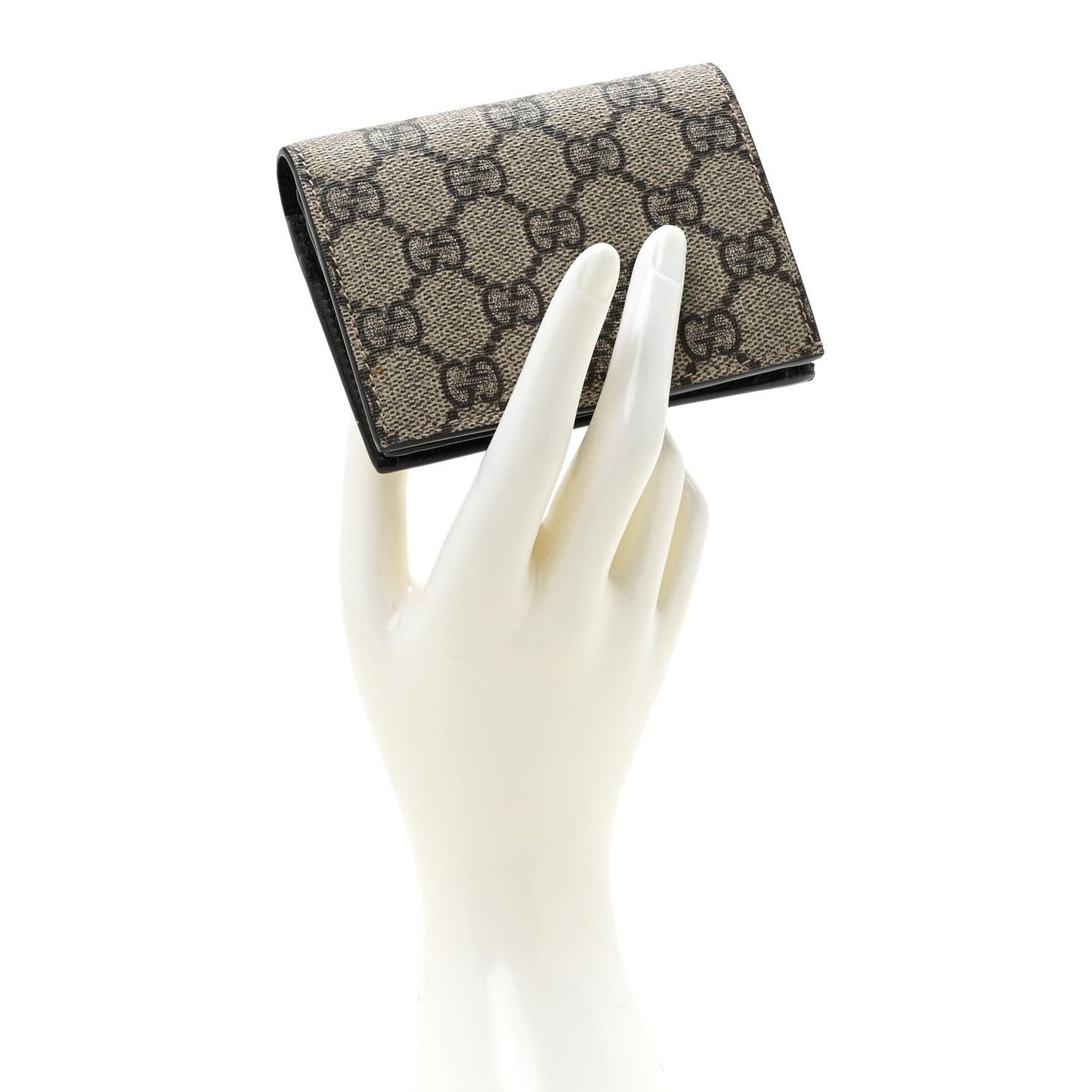 GG Supreme Monogram Card Case Beige