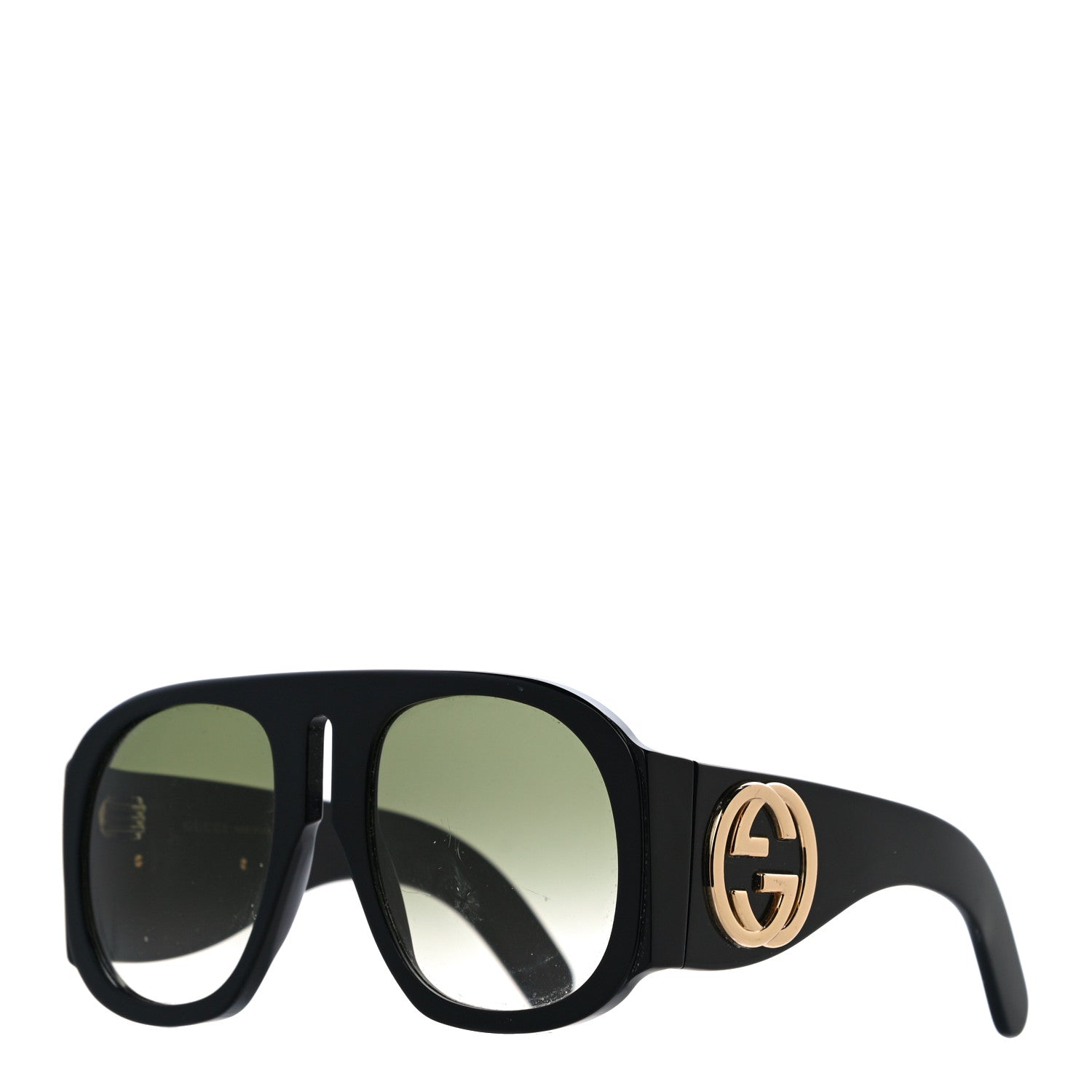 Gucci Oversized Aviator Sunglasses GG0152S Black 1 of 9