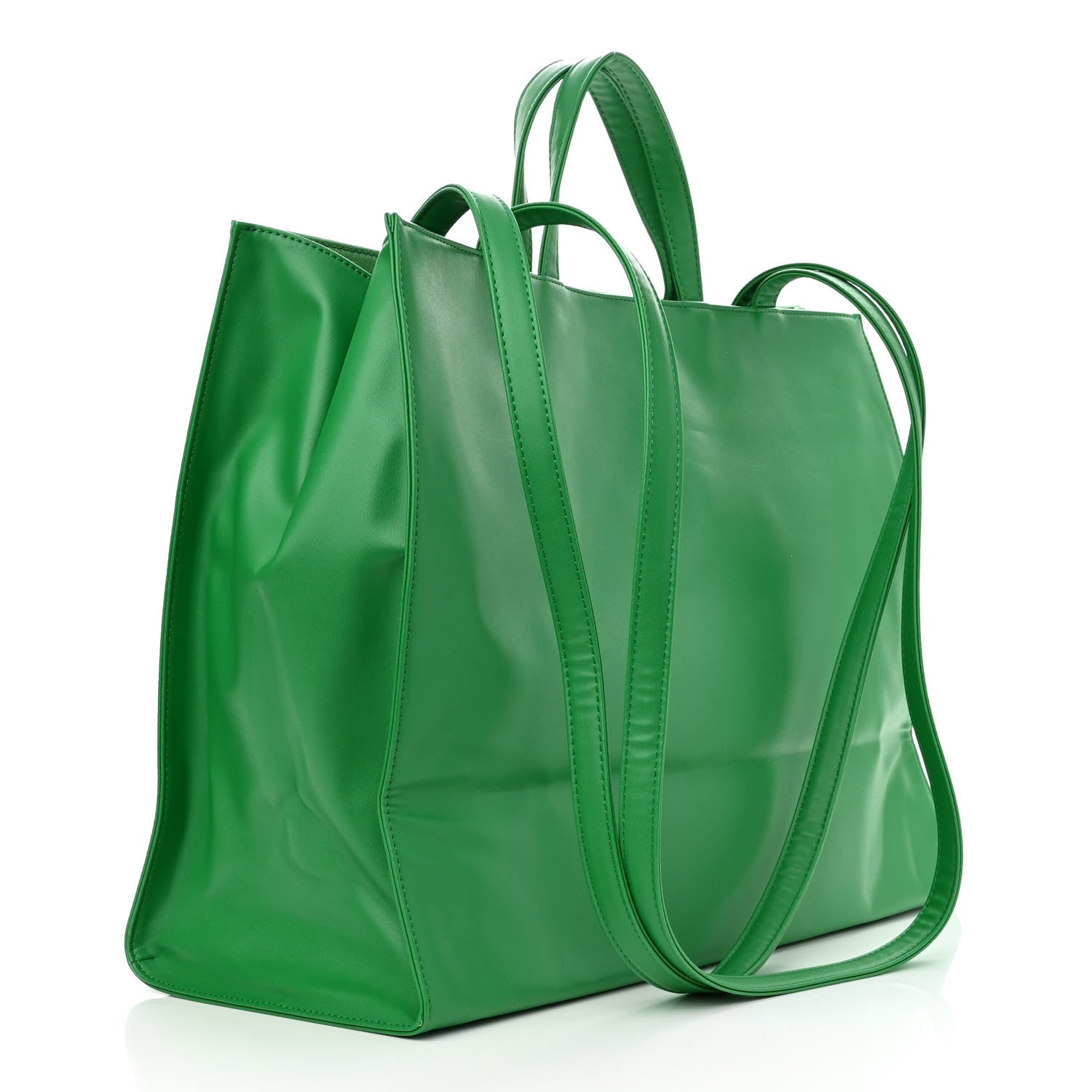 Telfar Vegan Leather Large Shopping Bag Greenscreen 3 of 11
