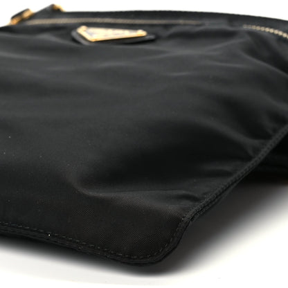 Prada Nylon Vela Flat Messenger Bag Black 9 of 11