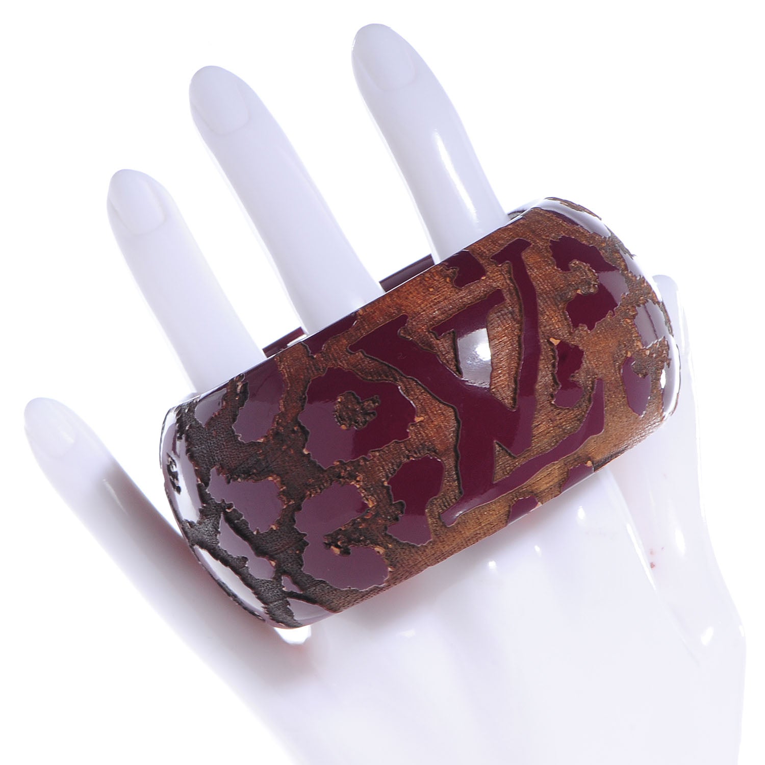 Louis Vuitton Leomonogram Wide Bracelet Plum 2 of 5