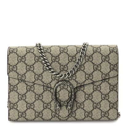 Gucci GG Supreme Monogram Mini Dionysus Chain Wallet Beige Taupe 1 of 9