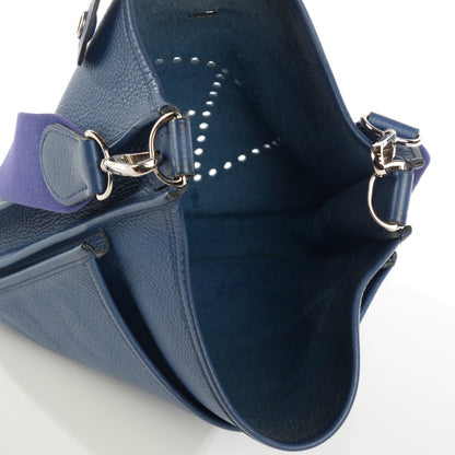 Hermes Taurillon Clemence Evelyne II PM Brighton Bleu 5 of 11