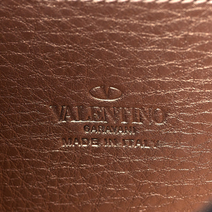 Valentino Garavani Metallic Pebbled Calfskin Medium Rockstud Flip Lock Crossbody Bag Rame 6 of 9