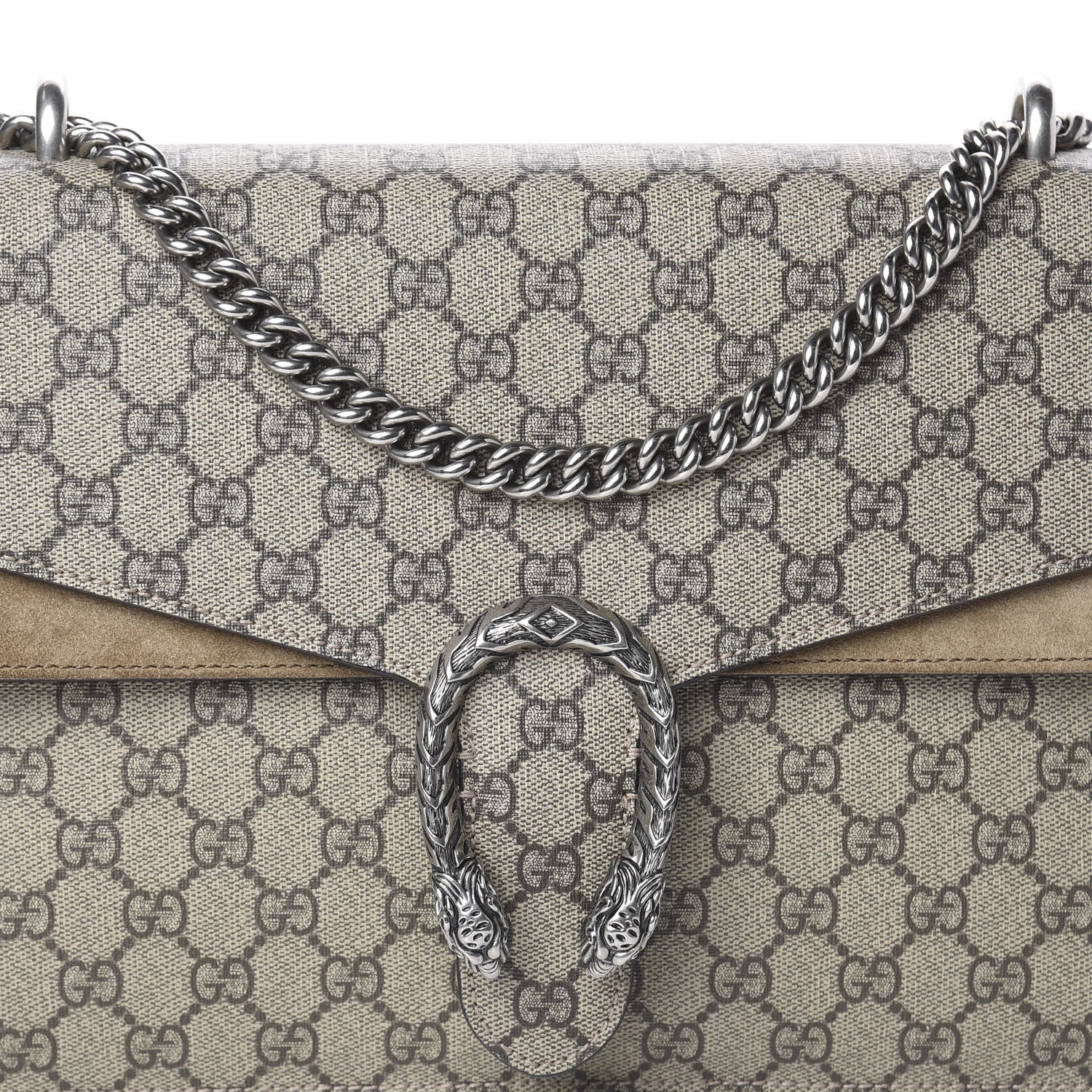 Gucci GG Supreme Monogram Medium Dionysus Shoulder Bag Taupe 6 of 8