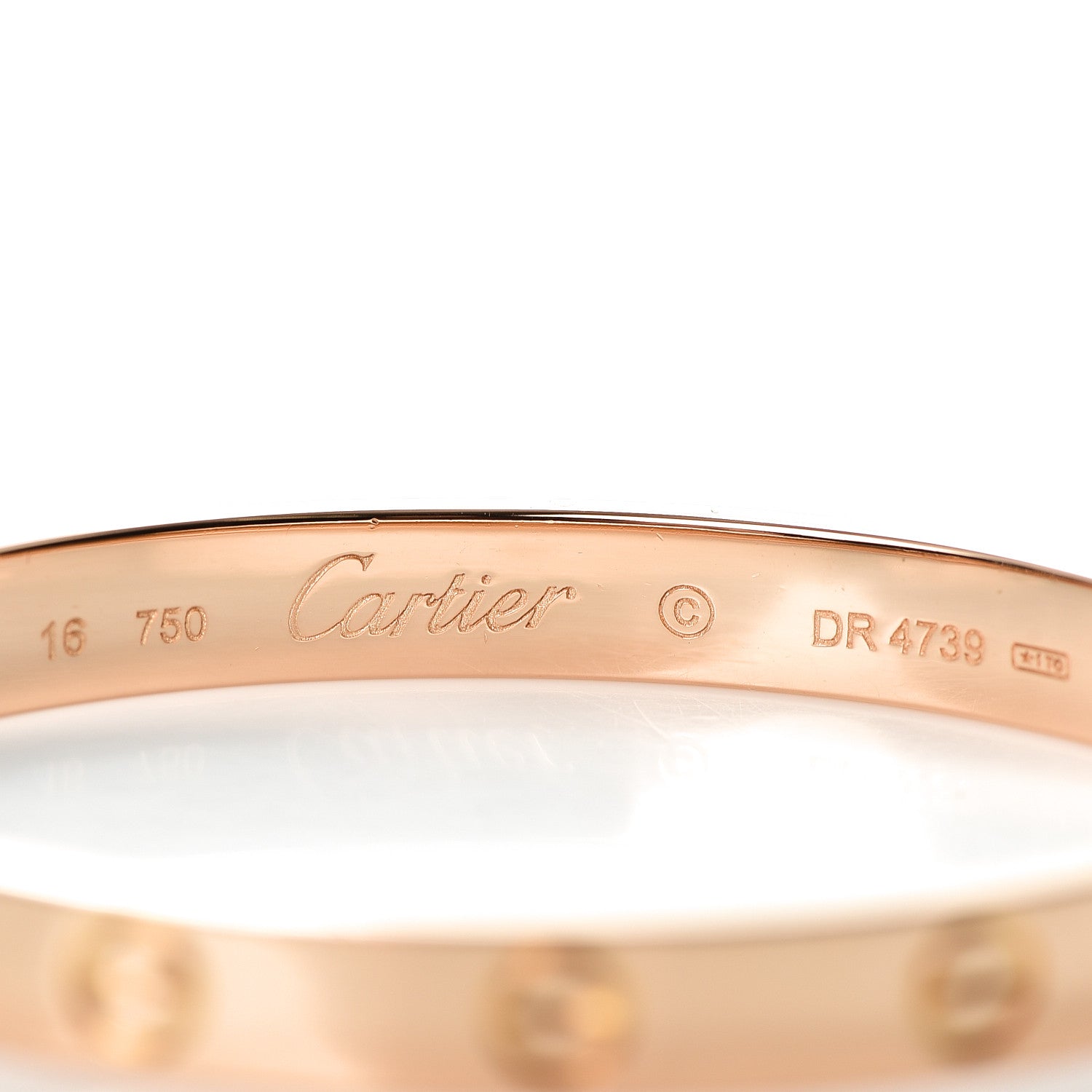 Cartier 18K Pink Gold LOVE Bracelet 16 5 of 6
