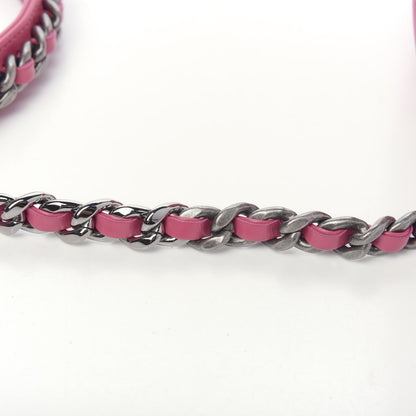 Chanel Lambskin Quilted Medium 19 Flap Dark Pink 13 of 14