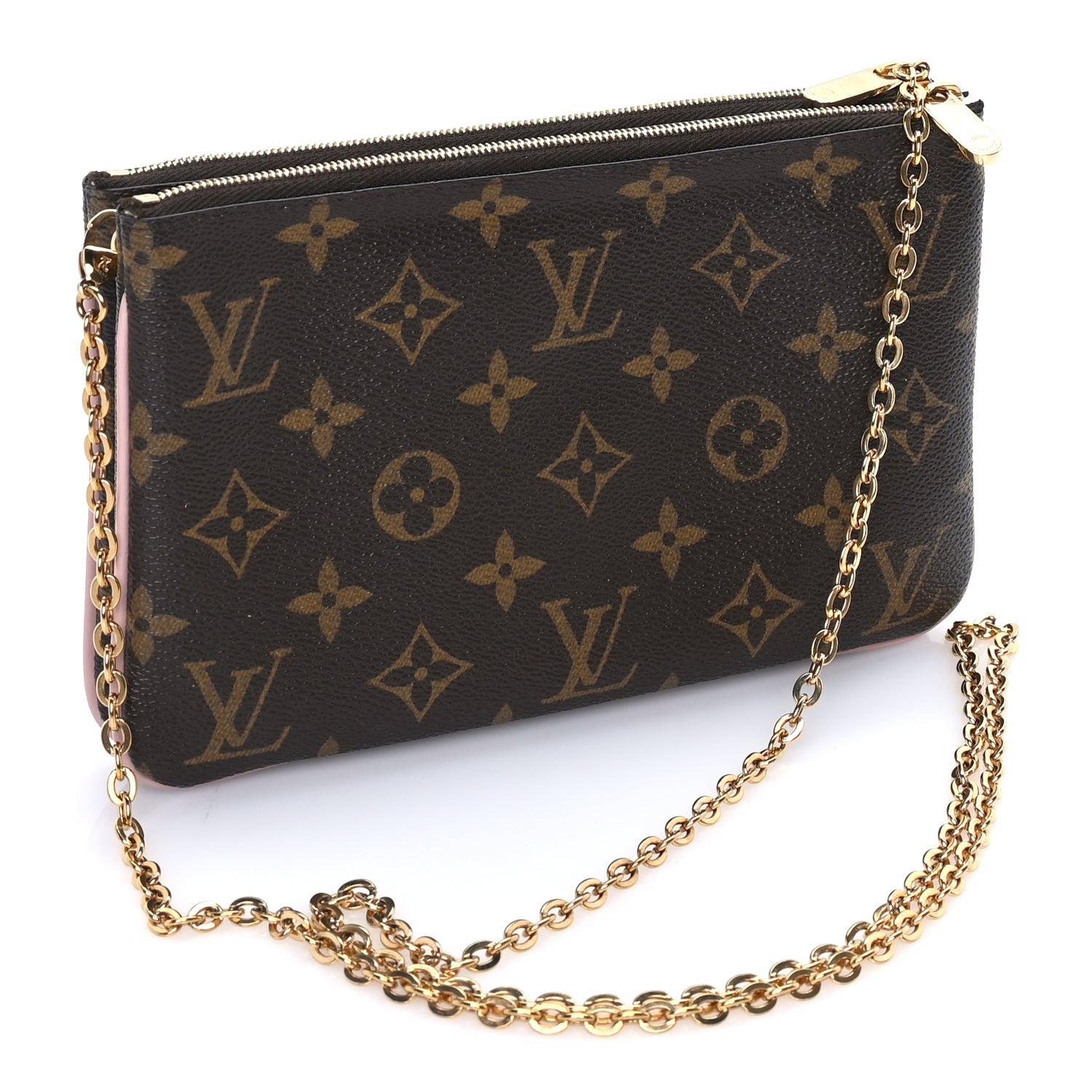 Louis Vuitton Monogram Blooming Flowers Double Zip Pochette 2 of 7