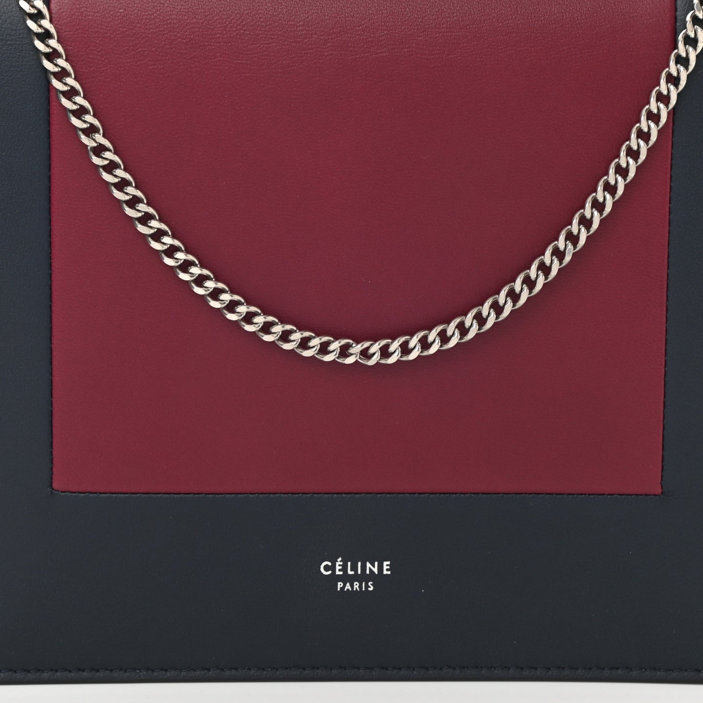 Smooth Lambskin Frame Evening Chain Clutch Steel Blue Plum
