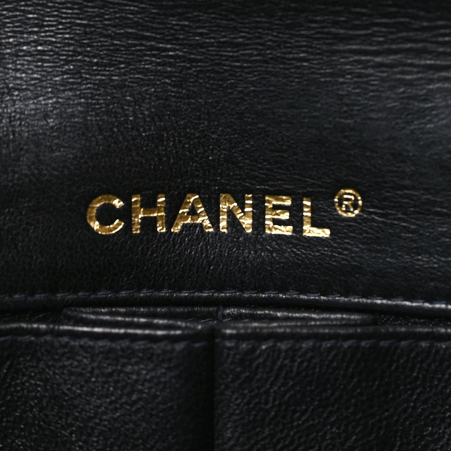 Lambskin East West Chocolate Bar Flap Black