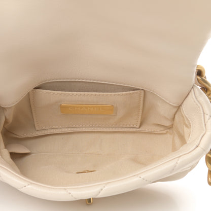 Chanel Lambskin Quilted Chanel 19 Waist Bag Light Beige 5 of 10