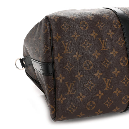 Louis Vuitton Monogram Macassar Keepall Bandouliere 45 Black 7 of 8