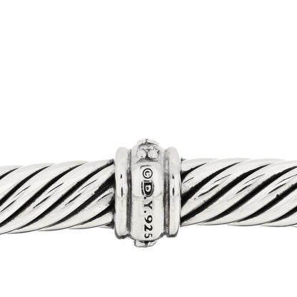 David Yurman Sterling Silver Diamond 4mm Cable Classics Single Station Bracelet 3 of 3
