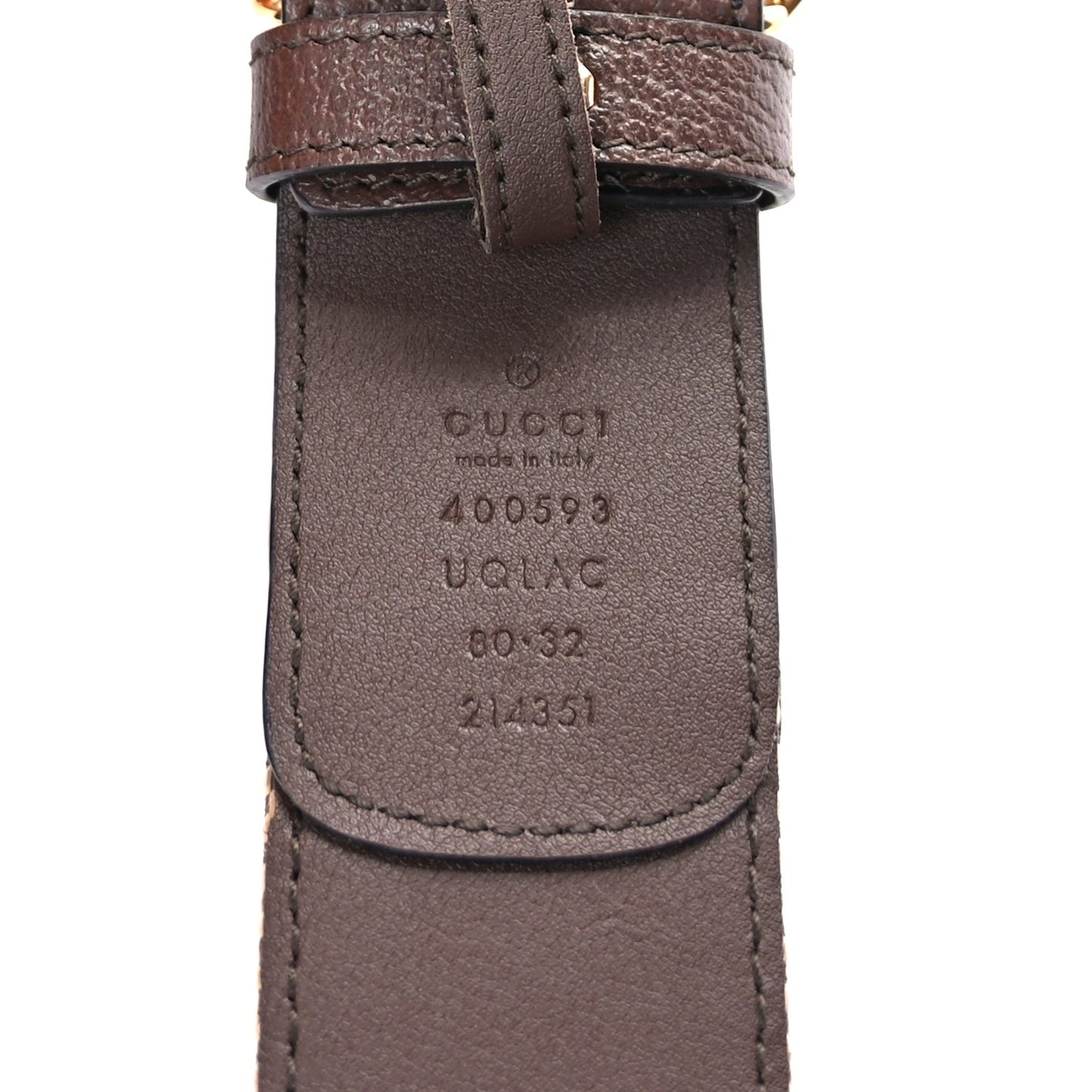 Monogram Jumbo GG Textured Dollar Calfskin Double G 40mm Belt 80 32 Camel Ebony