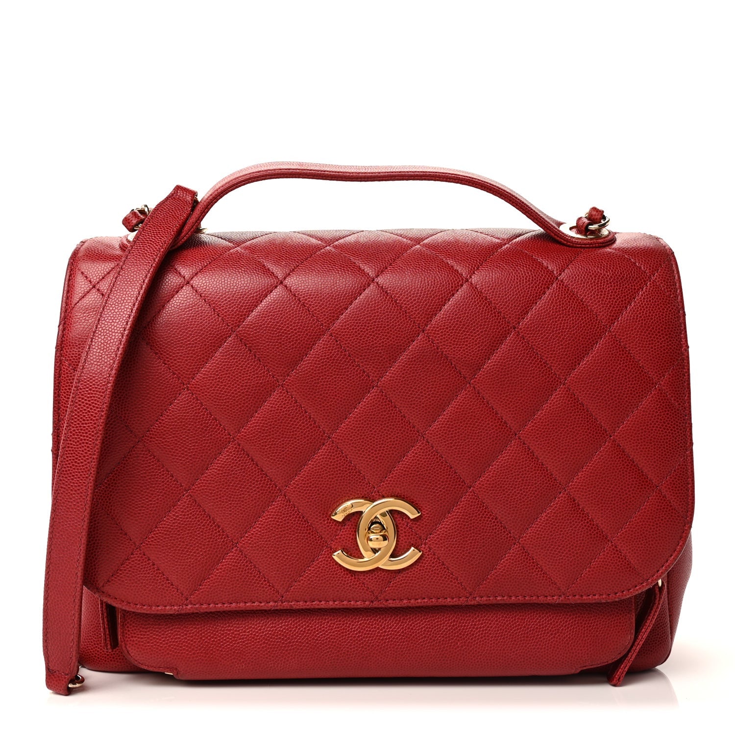 Chanel Caviar Quilted Large Business Affinity Flap  Red 1 of 9