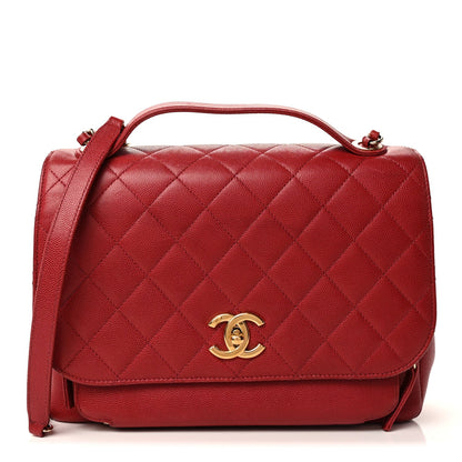 Chanel Caviar Quilted Large Business Affinity Flap  Red 1 of 9