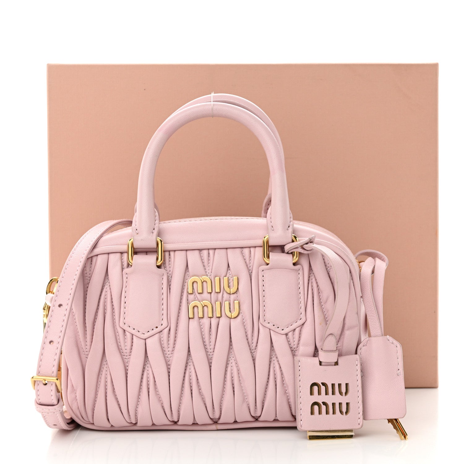 Miu Miu Nappa Matelasse Small Arcadie Alabastro 13 of 13
