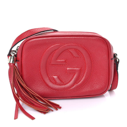 Gucci Pebbled Calfskin Small Soho Disco Bag Vibrant Red 1 of 7