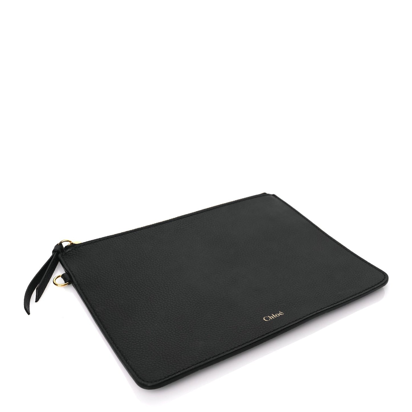 Smooth Grained Calfskin Aby Pouch Black