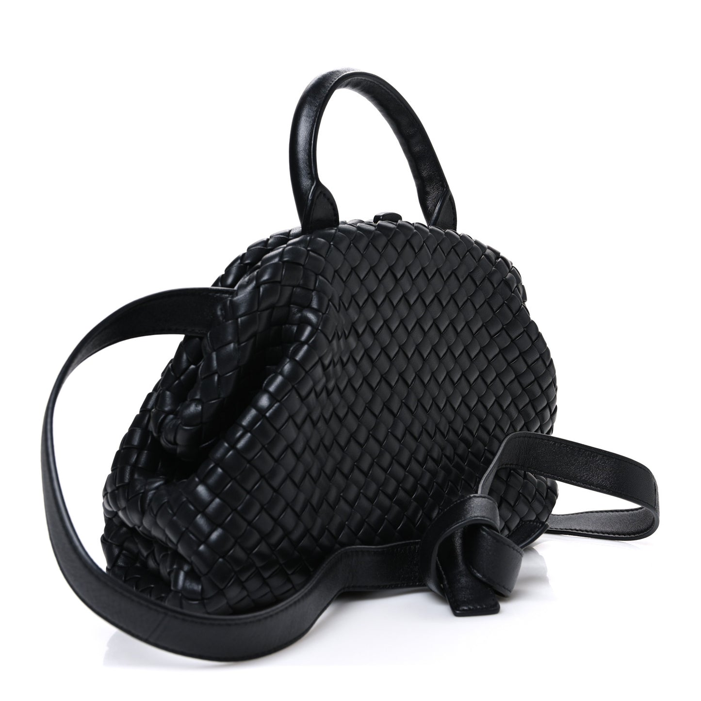 Nappa Intrecciato Small Padded The Handle Black