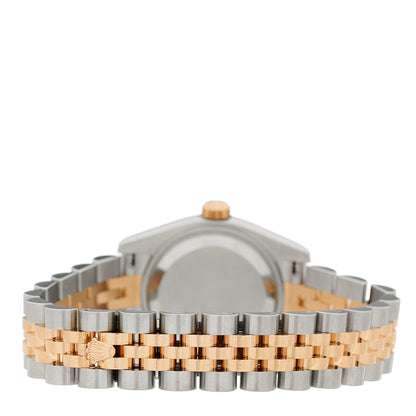 Rolex Stainless Steel 18K Everose Gold Diamond 26mm Oyster Perpetual Datejust Watch White 179171 3 of 5