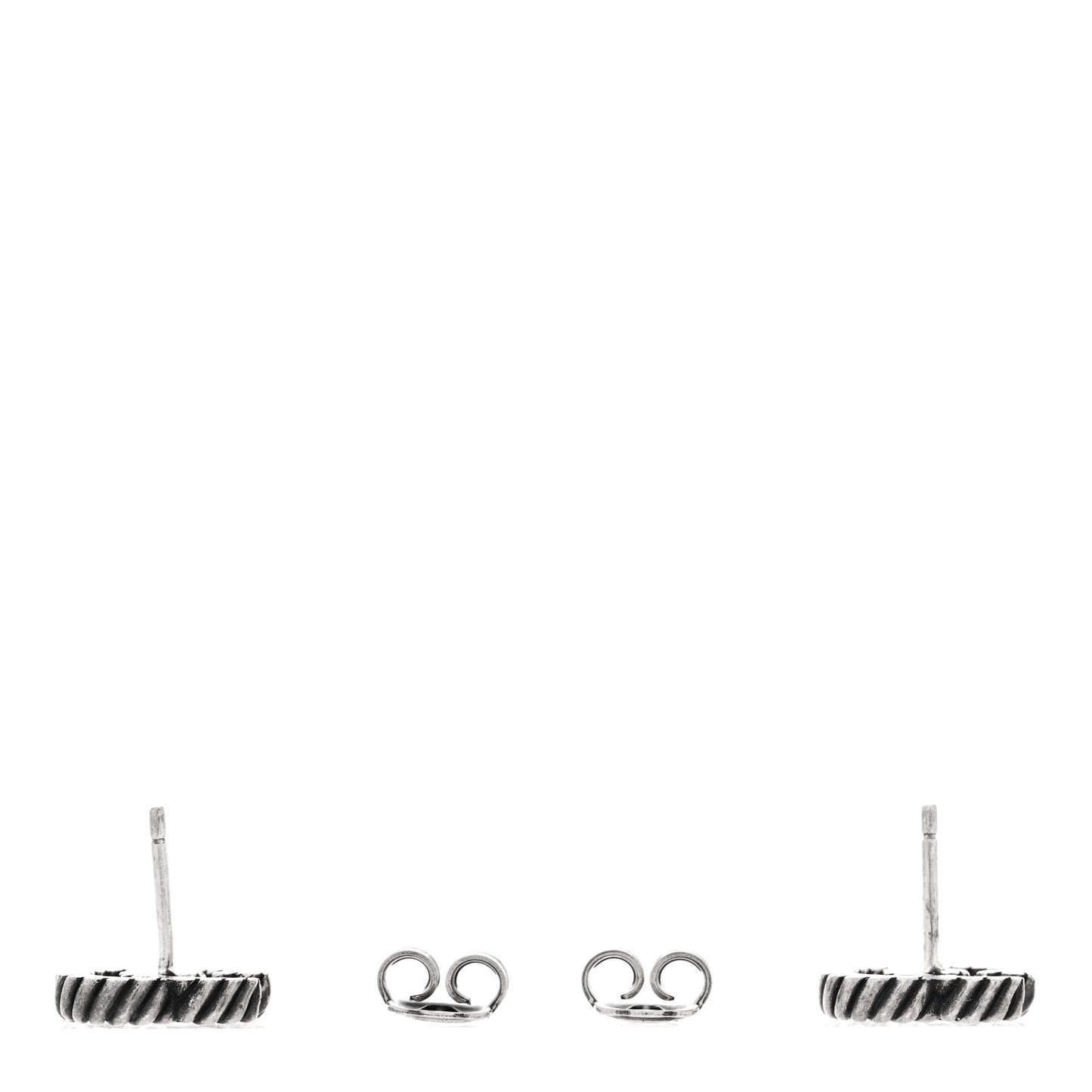 Sterling Silver Torchon Double G Earrings
