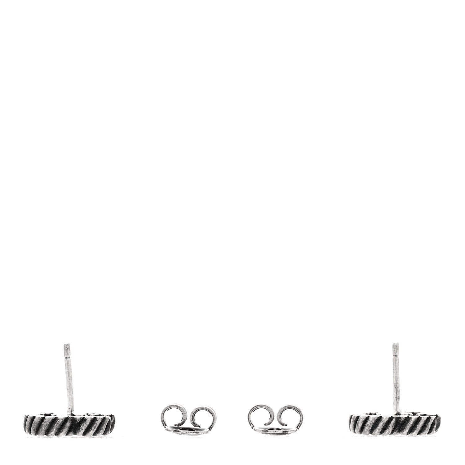 Gucci Sterling Silver Torchon Double G Earrings 3 of 4