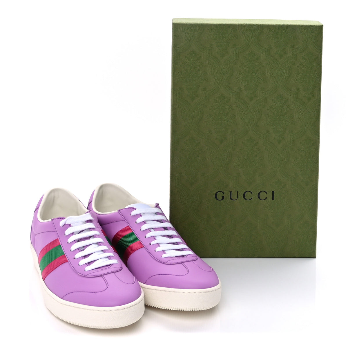 Gucci Calfskin Womens New Ace Sneakers 39 Purple 9 of 9