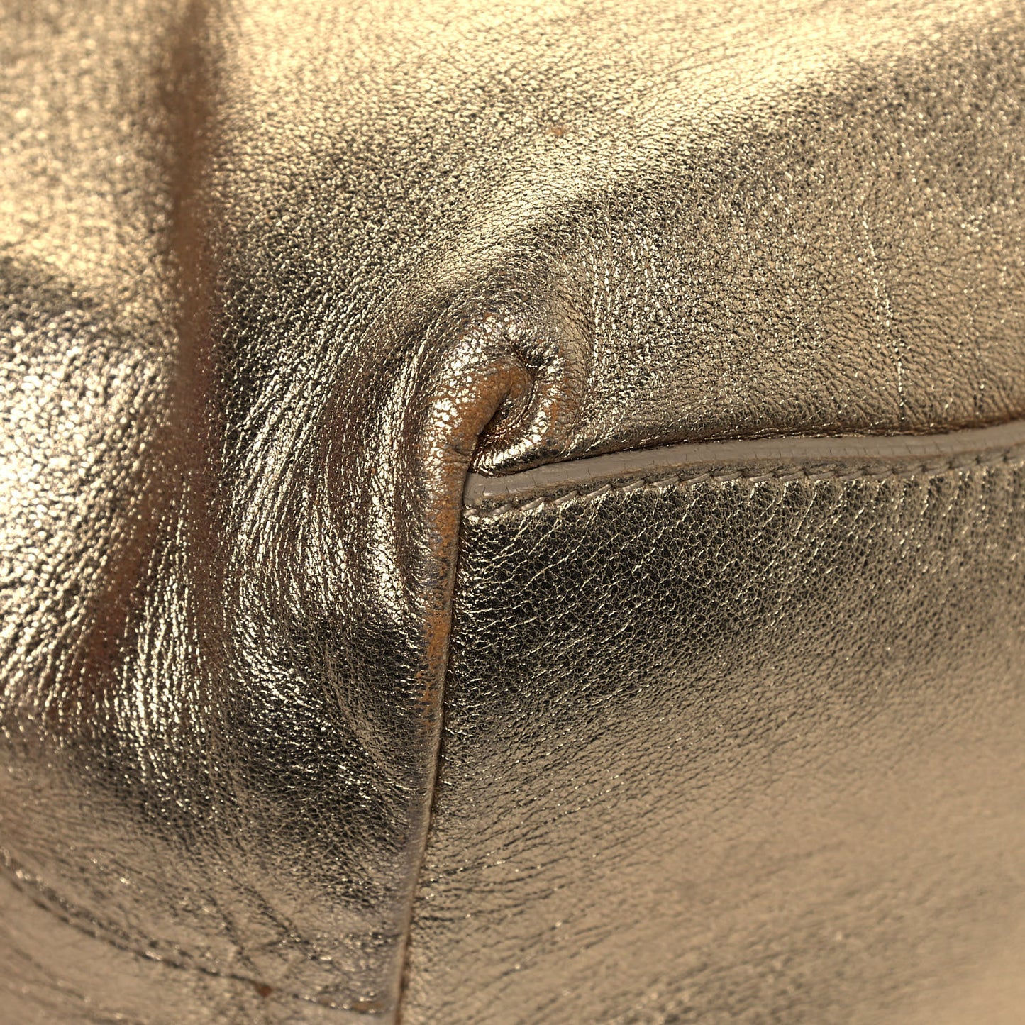 Metallic Nappa Tote Gold