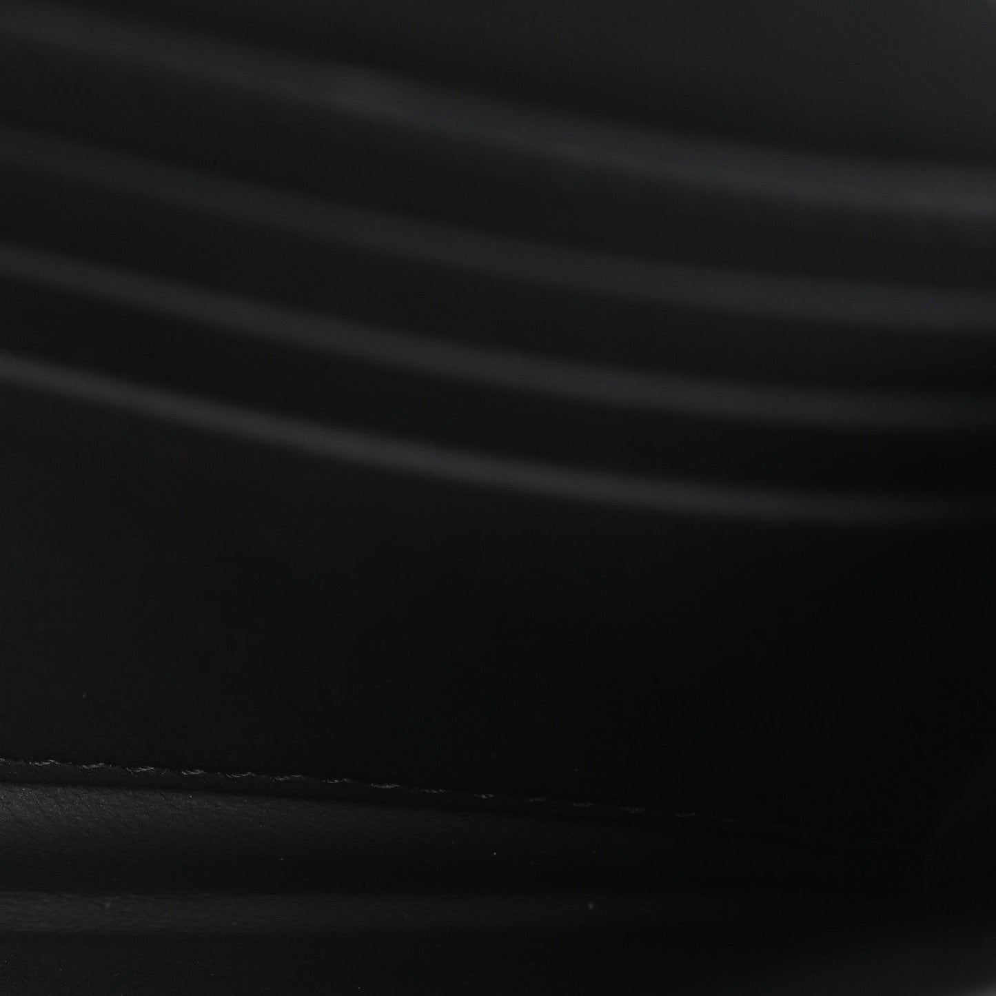 Ultra Matte Calfskin Saddle Chain Wallet Pouch Black