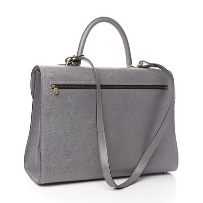 Delvaux Grained Calfskin Brillant Briefcase Grey 3 of 18