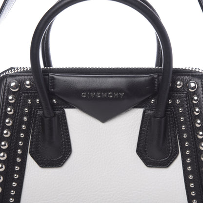 Givenchy Calfskin Small Studded Bi-Color Antigona Black White 12 of 12