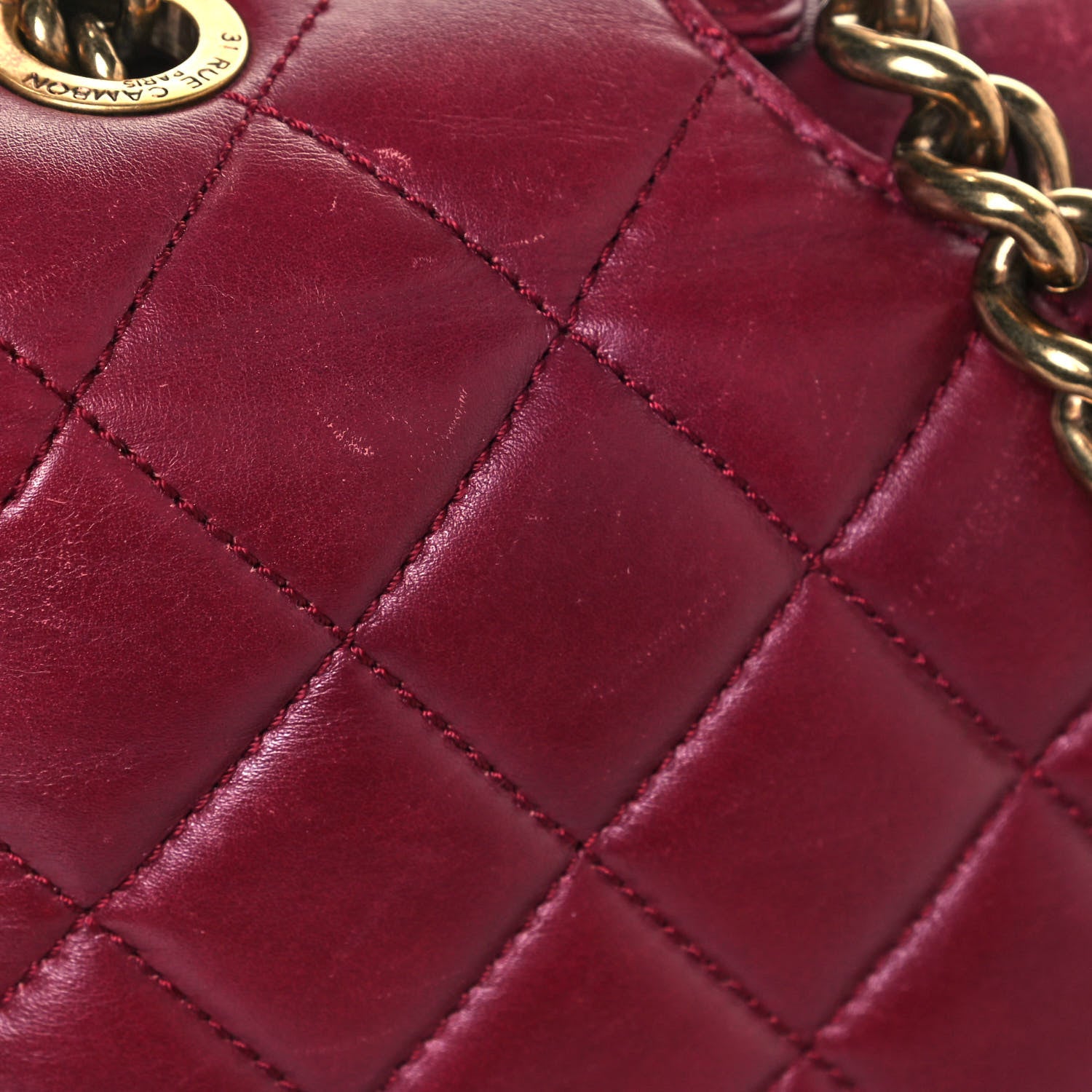Chanel Glazed Calfskin Quilted Large Perfect Edge Flap Red 23 of 25