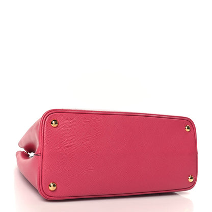 Prada Saffiano Cuir Medium Double Bag Peonia 4 of 7