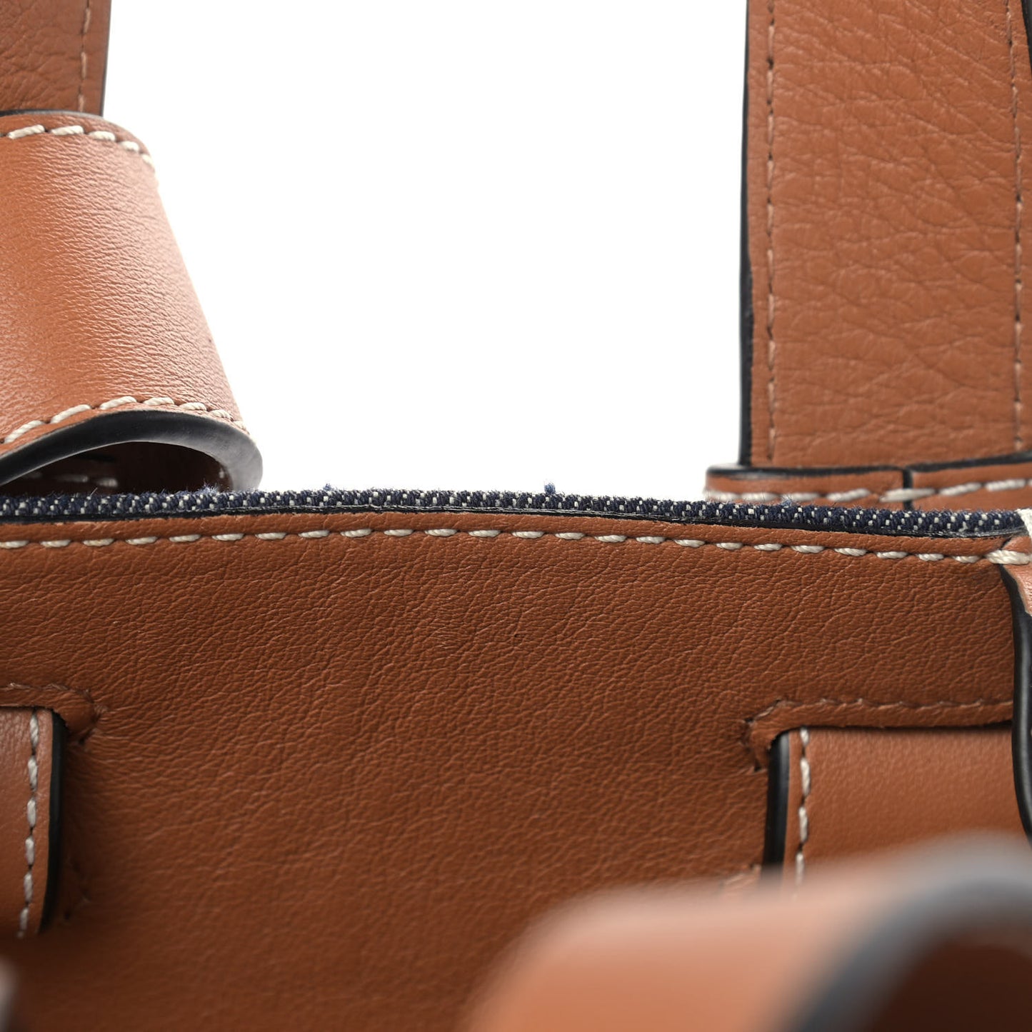 Calfskin Denim Medium Hammock Shoulder Bag Multitone Tan