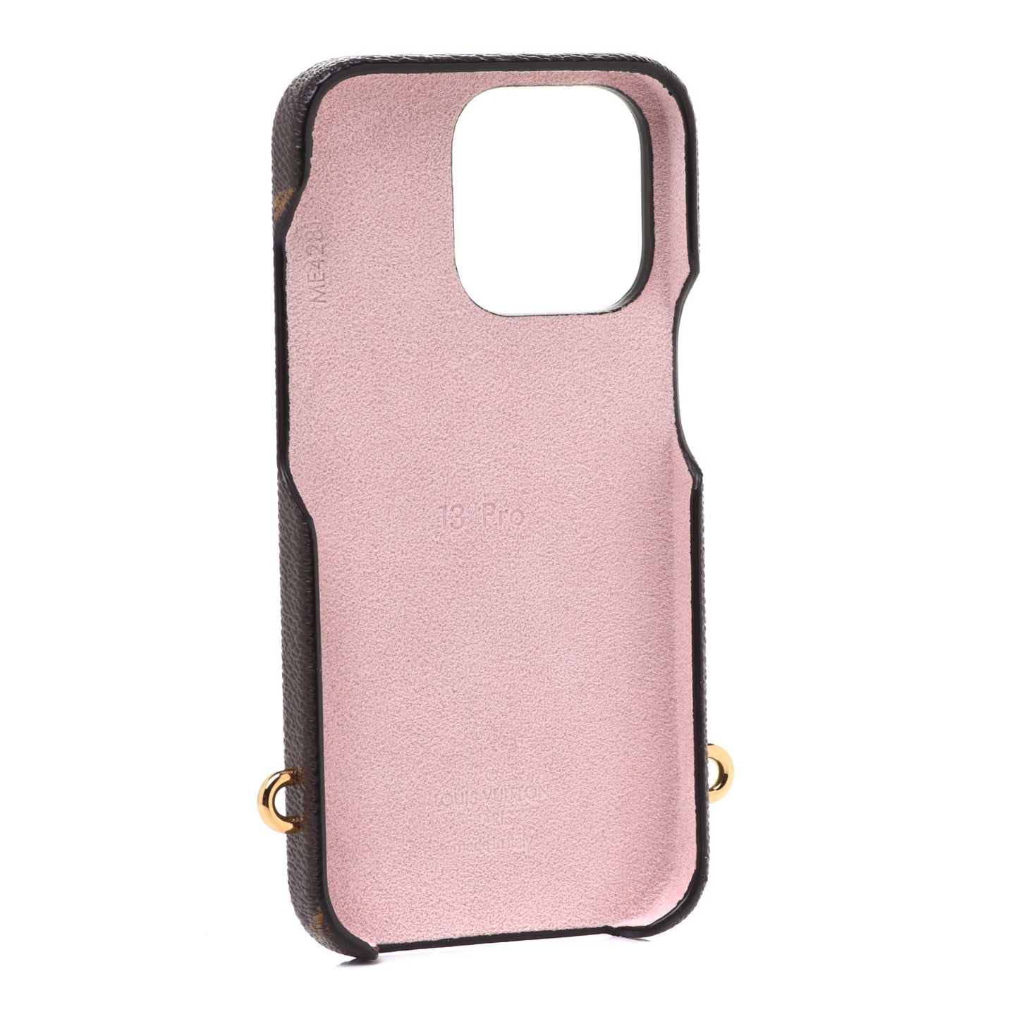 Reverse Monogram Giant iPhone 13 Pro Bumper On Strap Pink