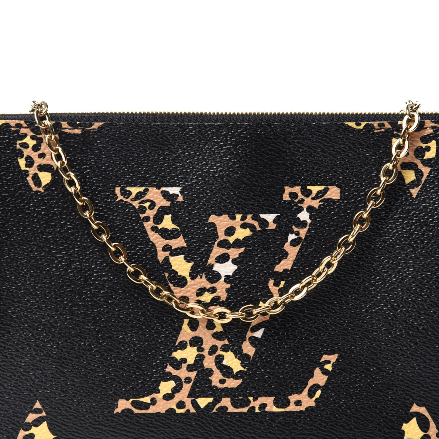 Monogram Giant Jungle Pochette Double Zip Black