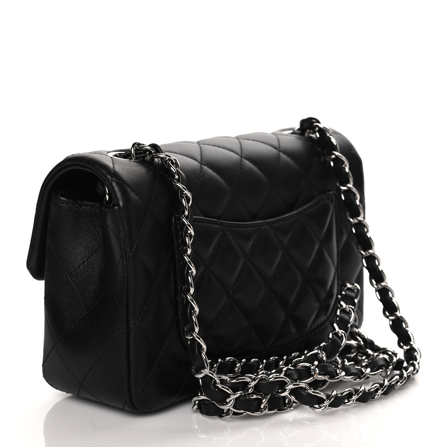 Chanel Lambskin Quilted Mini Rectangular Flap Black 3 of 11