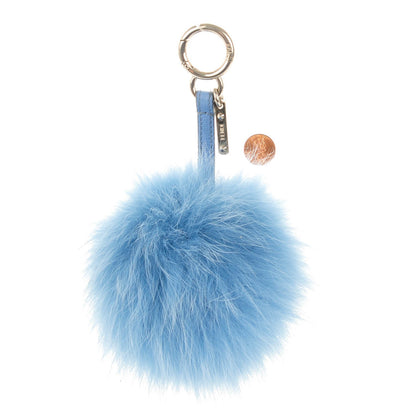 Fendi Fox Fur Vitello Elite Pom Pom Bag Charm Nebula 2 of 4