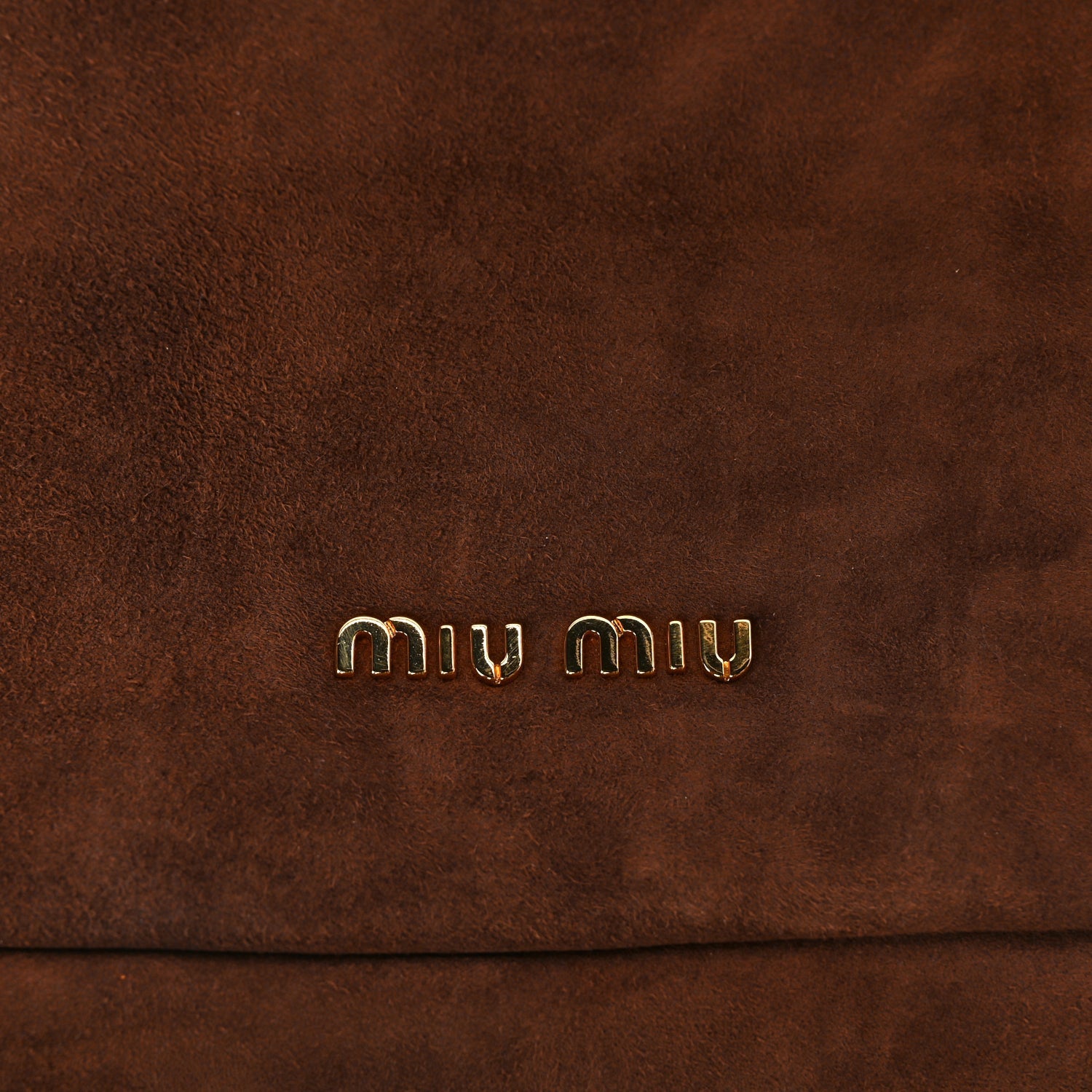 Miu Miu Camoscio Suede Kiss Lock Clutch Cacao 6 of 8