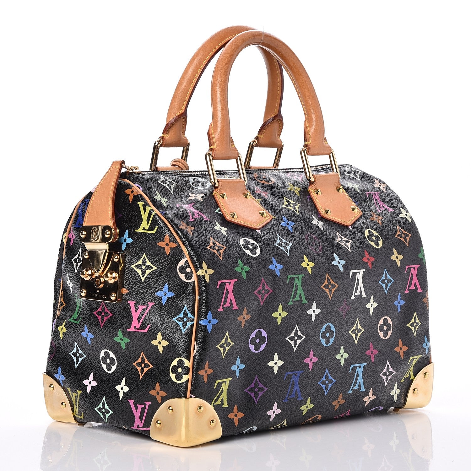 Louis Vuitton Monogram Multicolor Speedy 30 Black 3 of 7