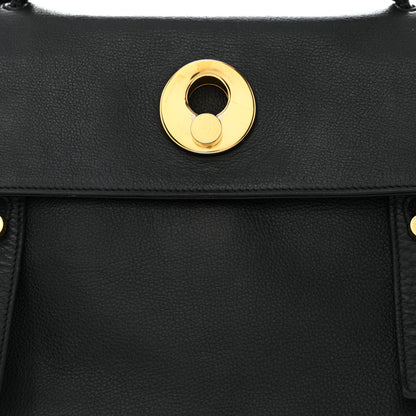 Saint Laurent Calfskin Canvas Small Muse Two Black 8 of 13