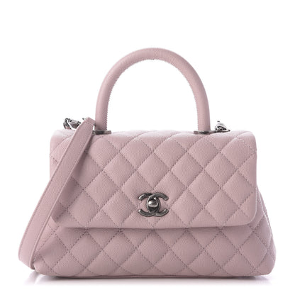 Chanel Caviar Quilted Mini Coco Handle Flap Pink 1 of 10