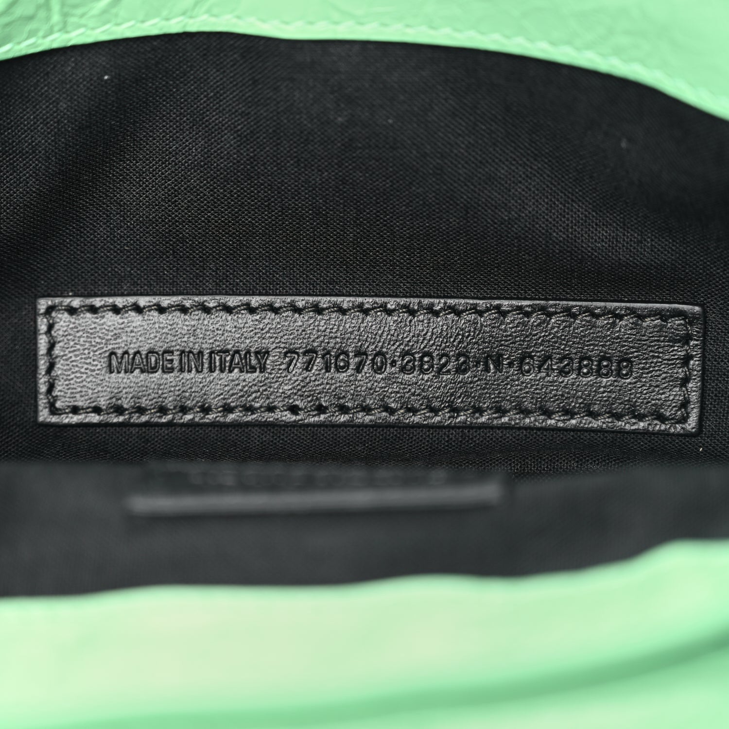 Balenciaga Agneau Arena Le Cagole Sling Bag XS Green 6 of 9