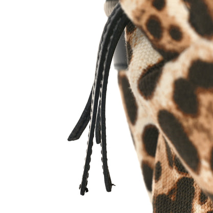 Saint Laurent Canvas Leopard Print City Backpack Light Natural 9 of 10