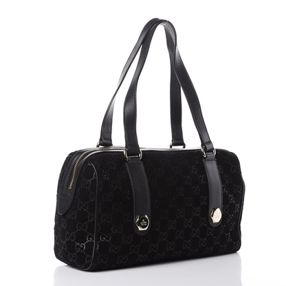 Gucci Guccissima Suede Charmy Boston Black 3 of 11