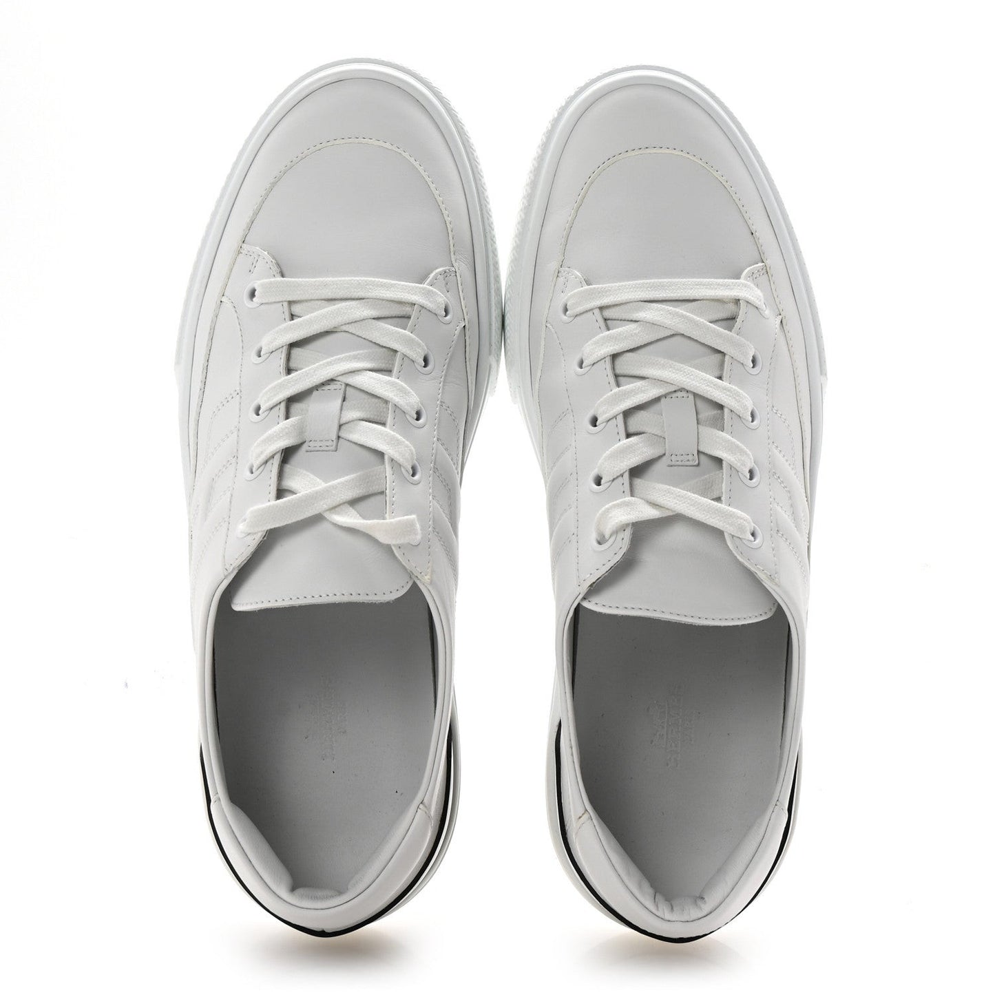 Calfskin Mens Deep Sneakers 42 White Black