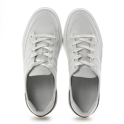 Hermes Calfskin Mens Deep Sneakers 42 White Black 2 of 7