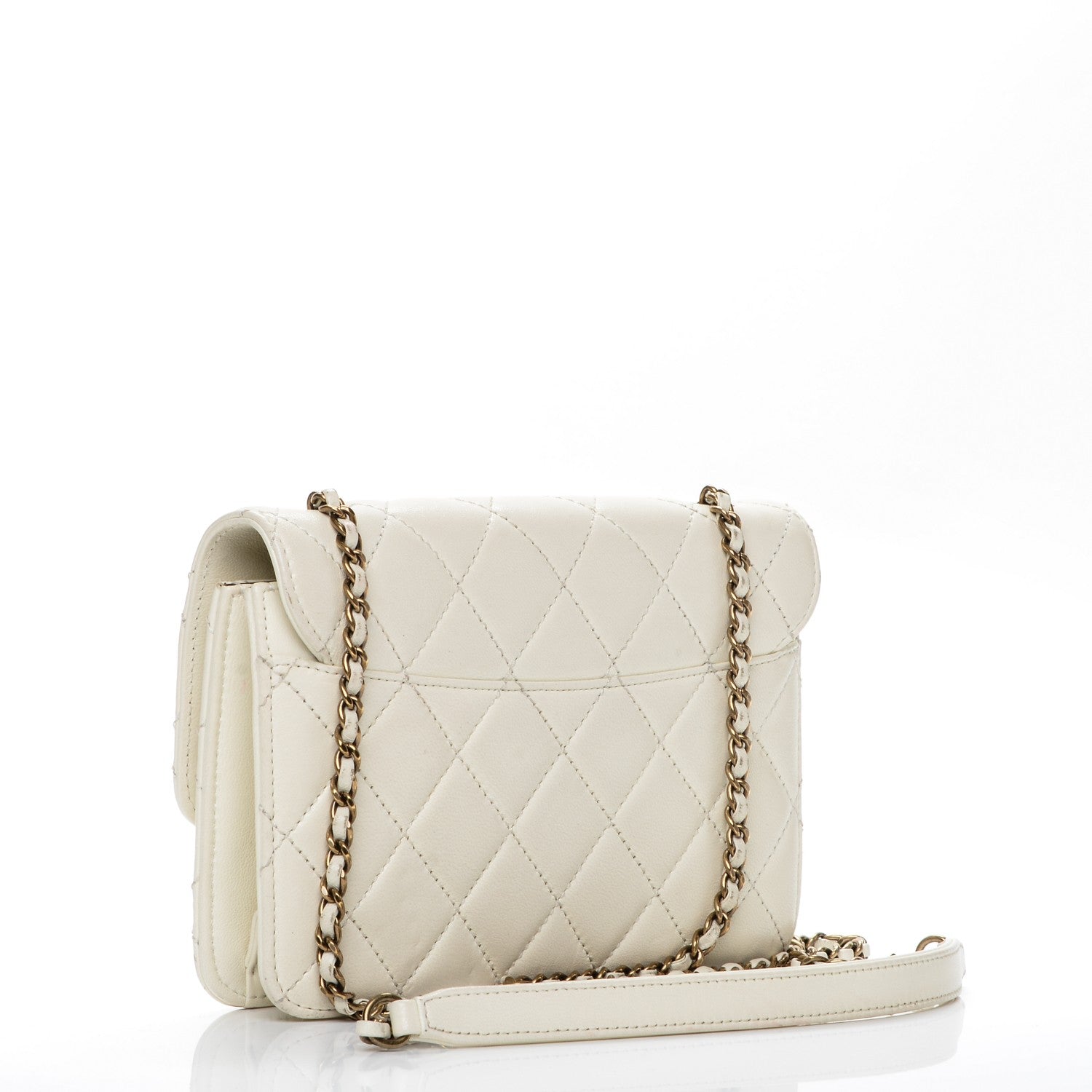 Chanel Sheepskin Quilted Mini Beauty Lock Flap White 2 of 23