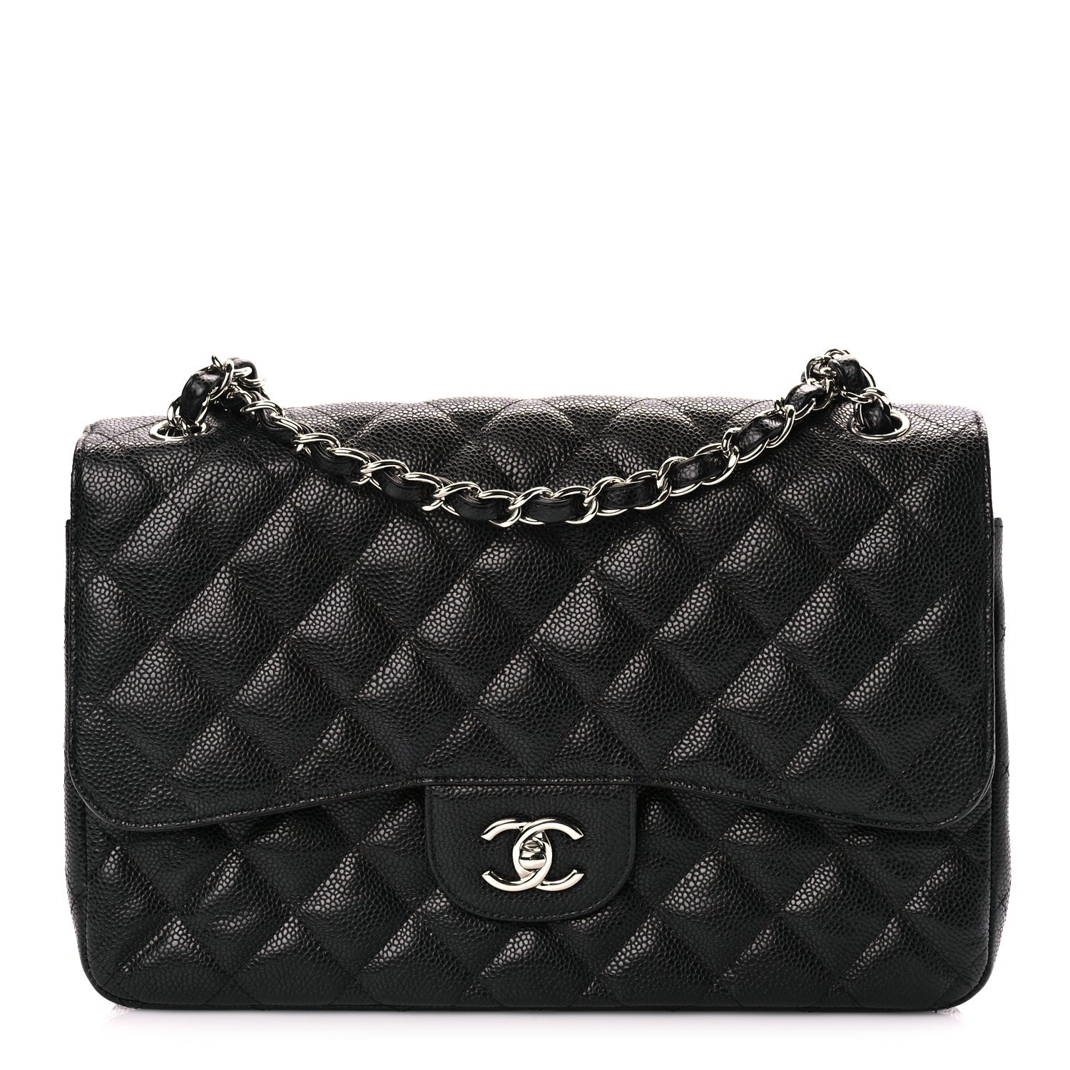 Chanel Caviar Quilted Jumbo Double Flap Black 1 of 10